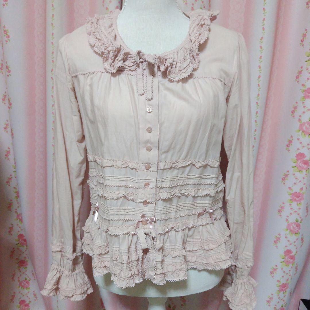 ピンクハウス★フリル付き長袖ブラウス★ピンク フリル襟付きブラウス｜ピンクハウスオフィシャルオンラインストア