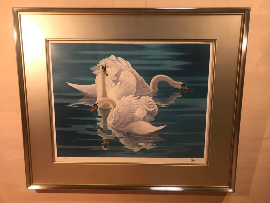 杉山寧「淑」リトグラフ落款・エディション・作品証明シール有り