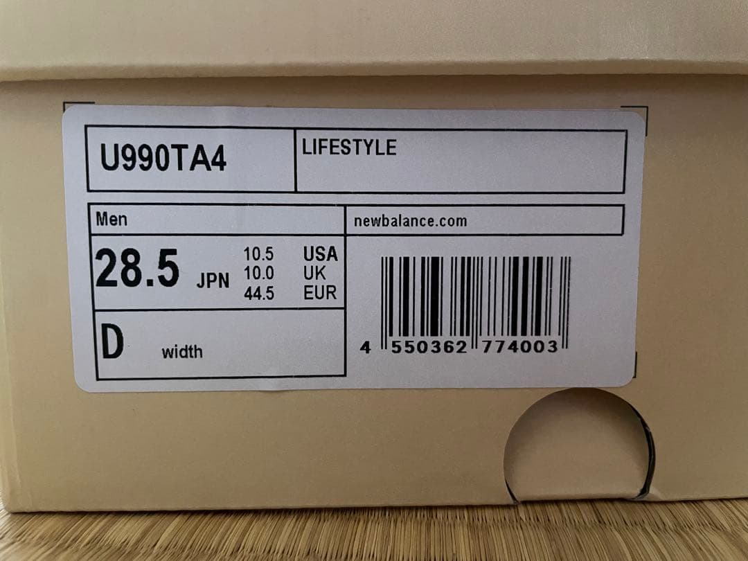 New Balance U990TA4 28.5cm タグ付き