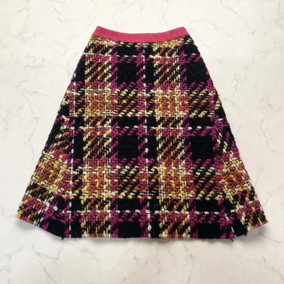 drawer ドゥロワー ツイードスカート 36 UNITED ARROWS UNITED ARROWS（ユナイテッドアローズ） カラー ツイード タイト