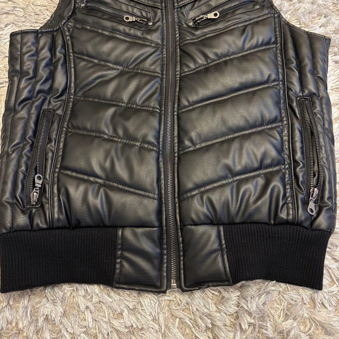 y2k 光沢お兄系 Archive ファーダウンベスト平成 ギャル男 2way - メルカリ