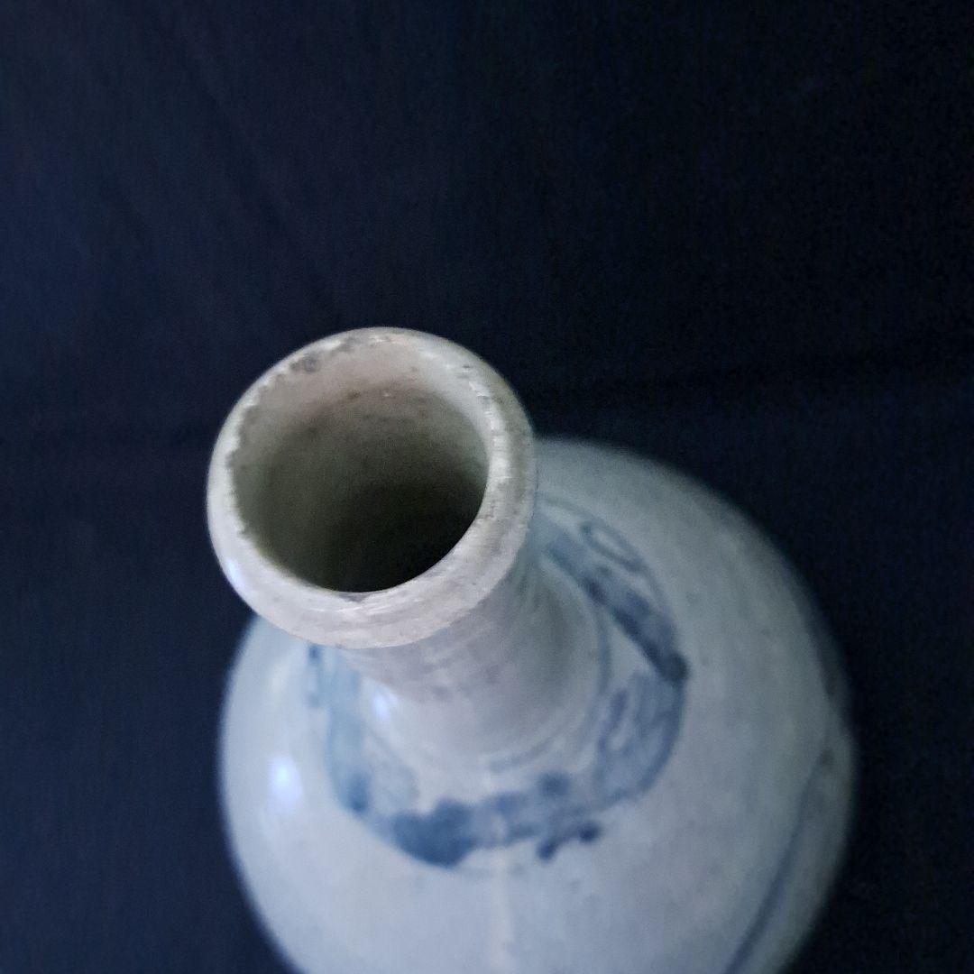 細首の徳利 初期伊万里のロマン(高さ27cm)」 染付徳利 骨董