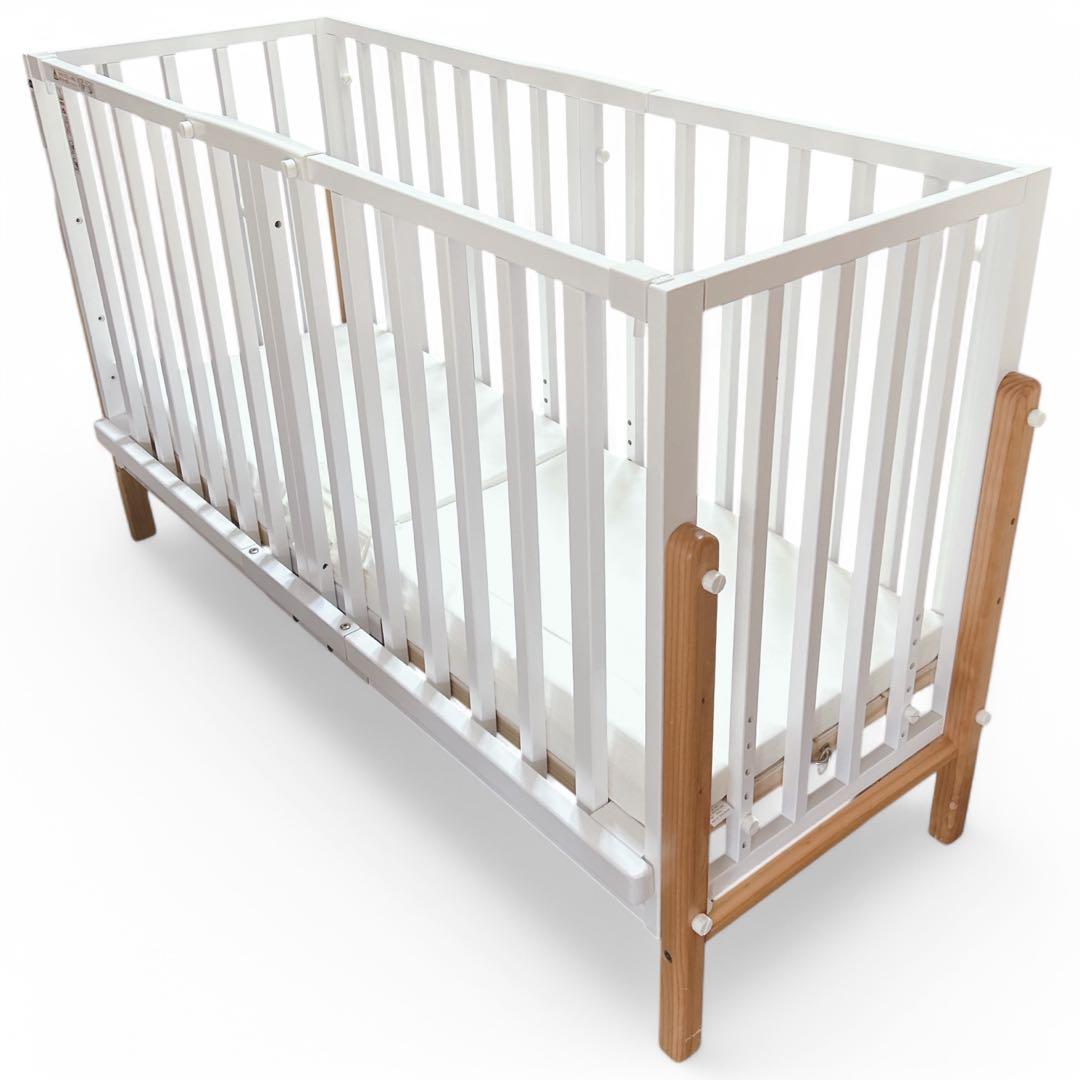 ✨良品✨大和屋 ベビーベッド そいねーるⅢ ホワイト マットレス付き 楽天市場】そいねーる3 ベビーベッド 専用マットレス付yamatoya