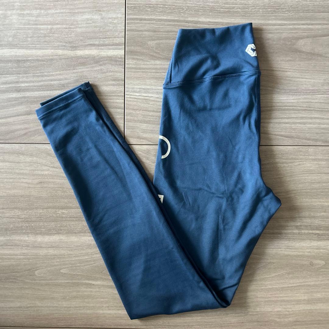 クロノス レディース レギンス ロゴ入り ブルー c0a4208dca8c7beec93f572e156e3d