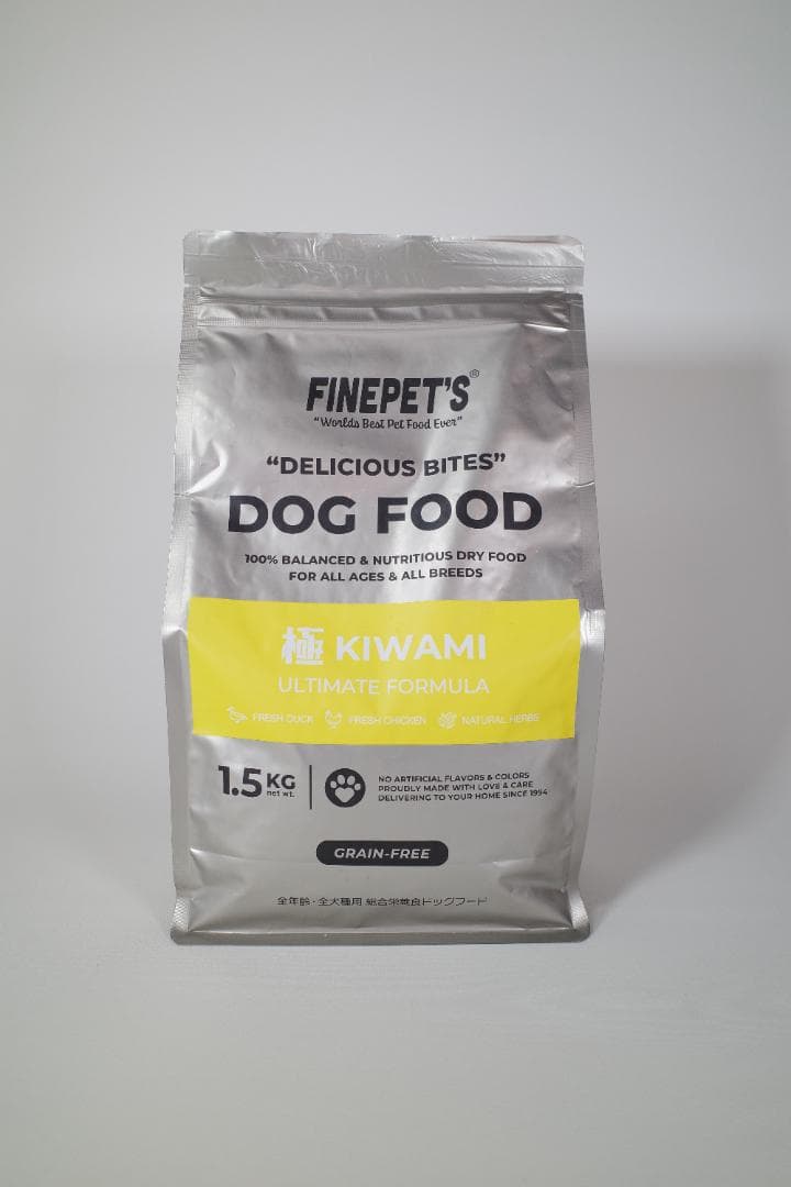 FINEPETS KIWAMI ドッグフード 1.5kg (3袋セット)