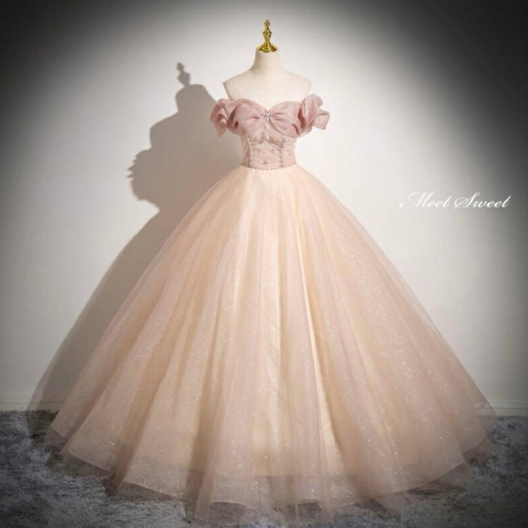 Meet Sweet プリンセスライン ドレス ピンク 楽天市場】カラードレス 編み上げ ピンク ビスチェ 光沢 ロングドレス