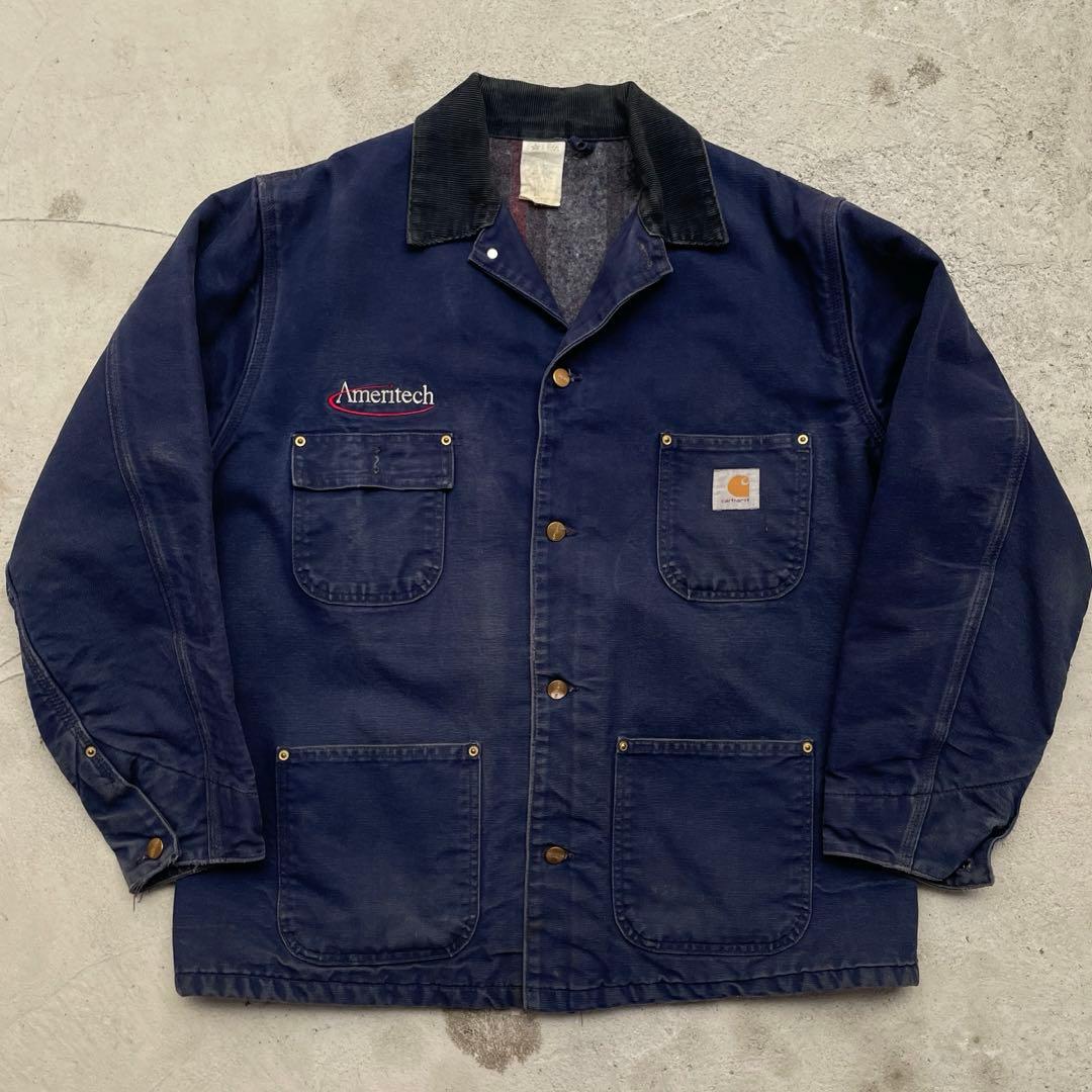 90s CARHARTT カーハート チョアコート 44 ネイビー USA - メルカリ
