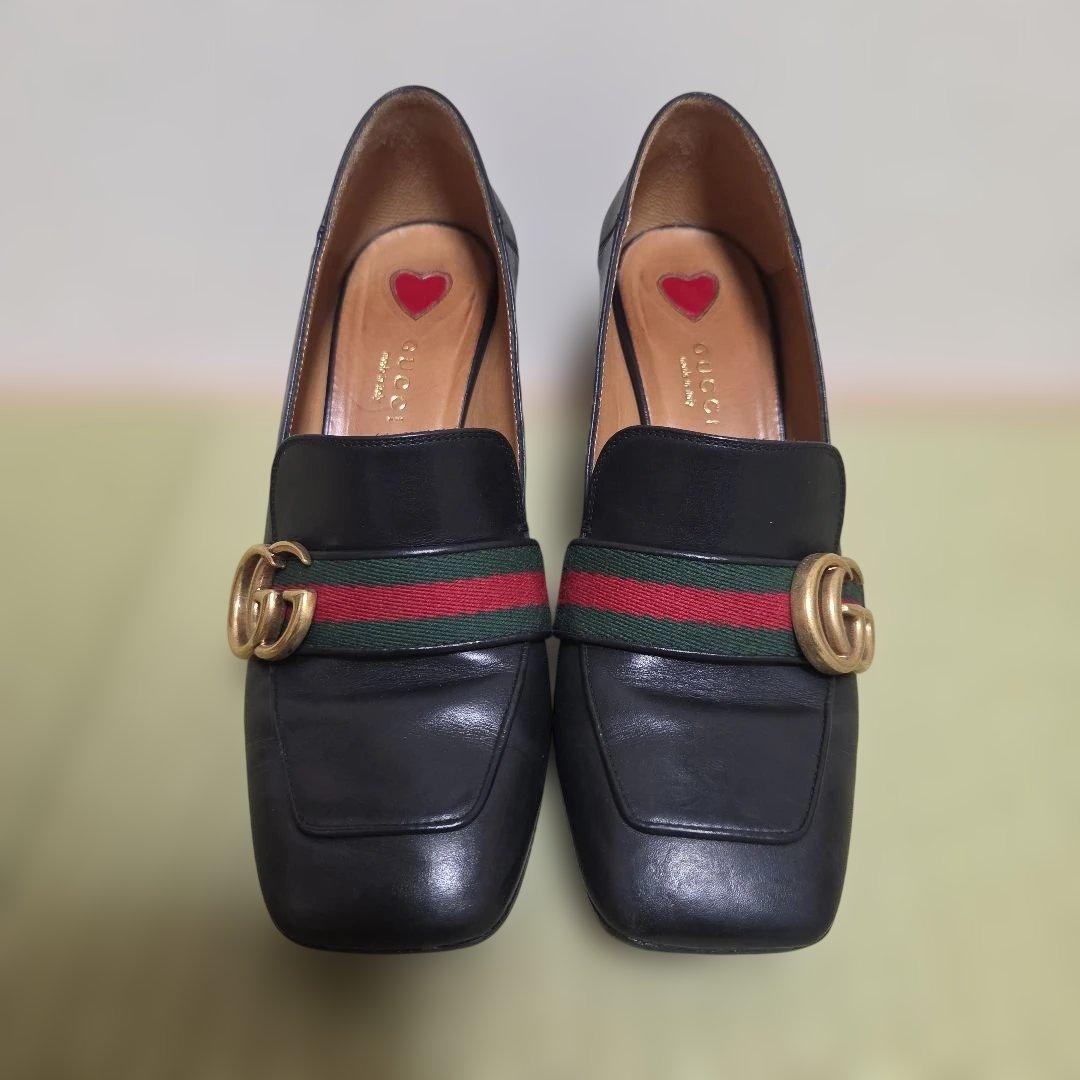 GUCCI マーモント シェリーライン パンプス 黒 36 GG シニョーラ〕ウィメンズ パンプス ・ブラック レザー | GUCCI公式