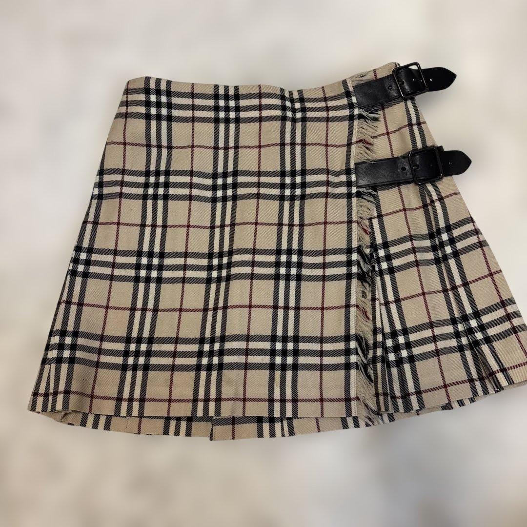 バーバリーブルーレーベル　ミニスカート　ノバチェック　巻きスカート　S 美品】BURBERRY BLUE LABEL バーバリーブルーレーベル ノバチェック