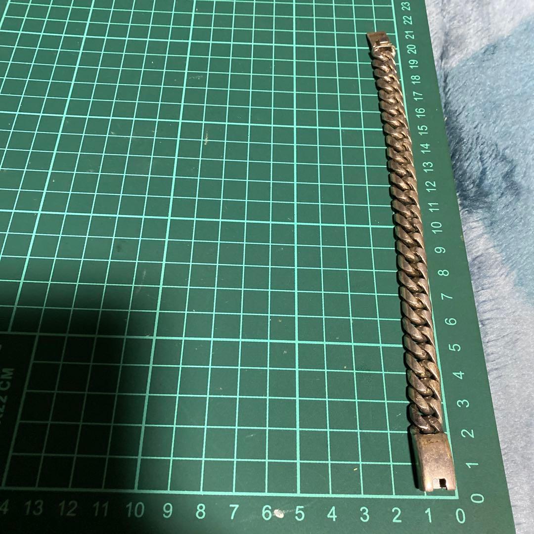 ブレスレット　925 喜平　リストバンド シルバー925 喜平ブレスレット シルバー喜平チェーン 幅12mm 差し込み