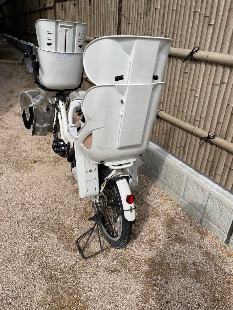 電動アシスト自転車 チャイルドシート付き ブリヂストン製 bikke 白色