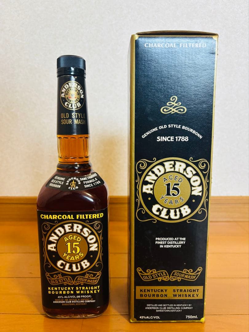 アンダーソンクラブ　１５年　バーボンウイスキー バーボン　750ml 箱付き アンダーソンクラブ 15年 ANDERSON CLUB 15years old OLD STY