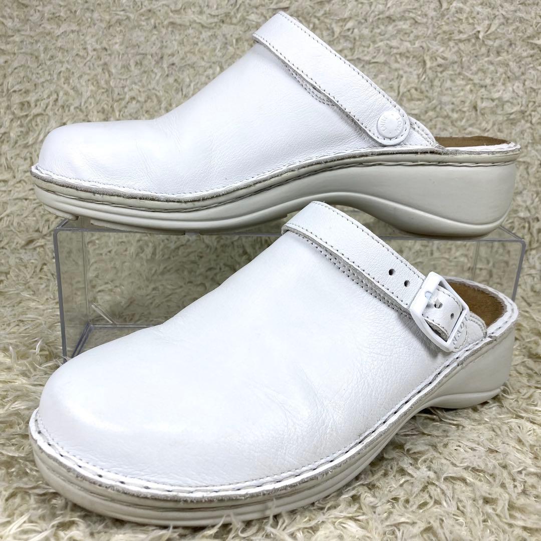 『極美品』NAOT IRIS サボサンダル ホワイト レザー ナオト アイリス NAOT ナオト IRIS アイリス