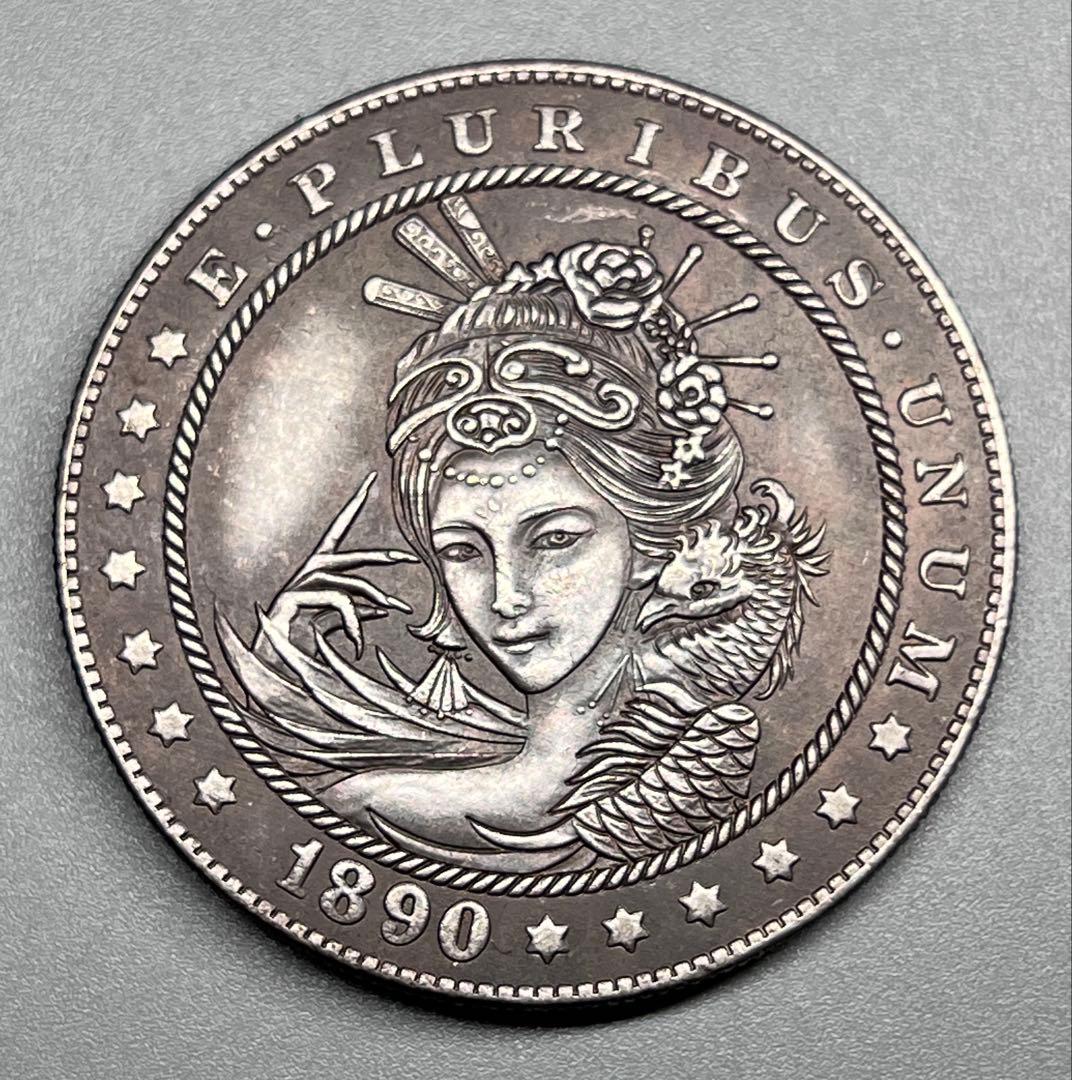 1890年 アメリカ古銭 イーグル 大型コイン モルガン セクシー - メルカリ