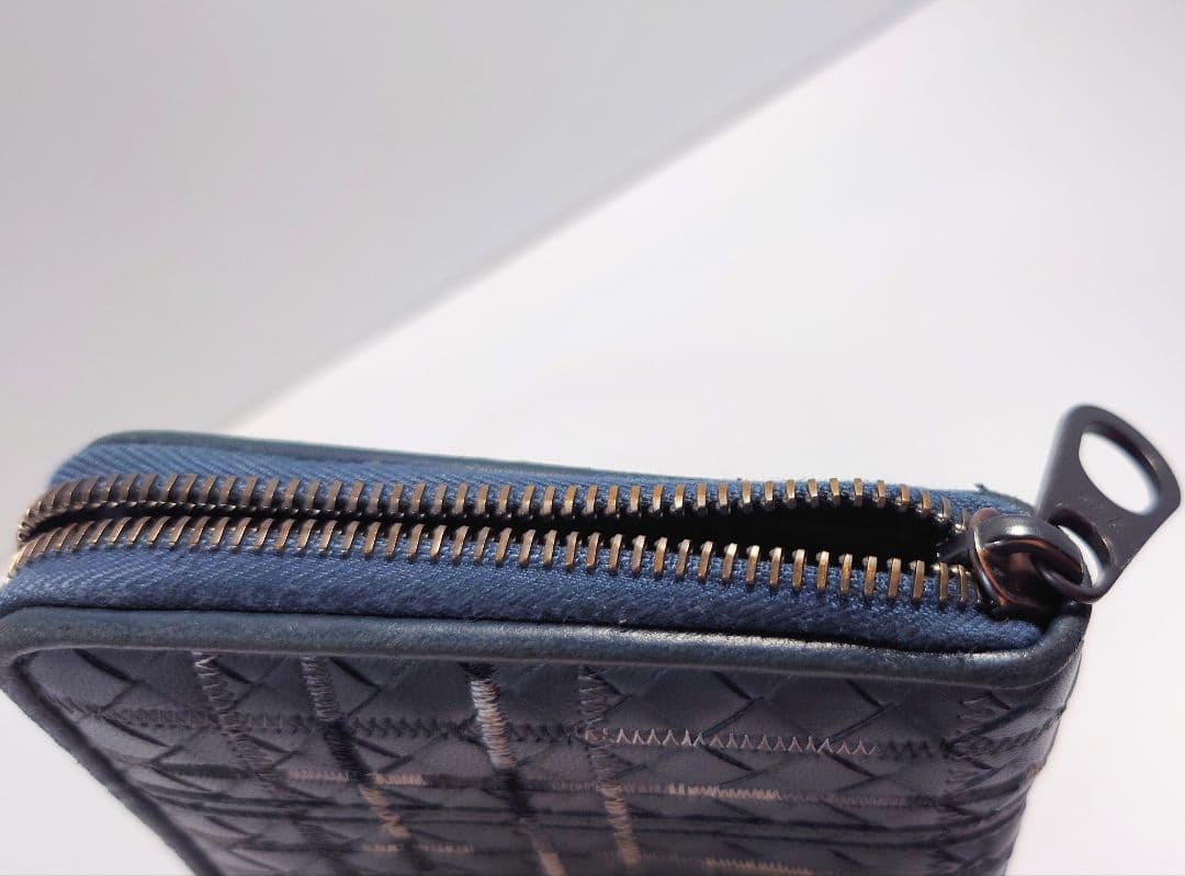 Bottega Veneta 二つ折り財布 ネイビー 札入れ ボッテガヴェネタ