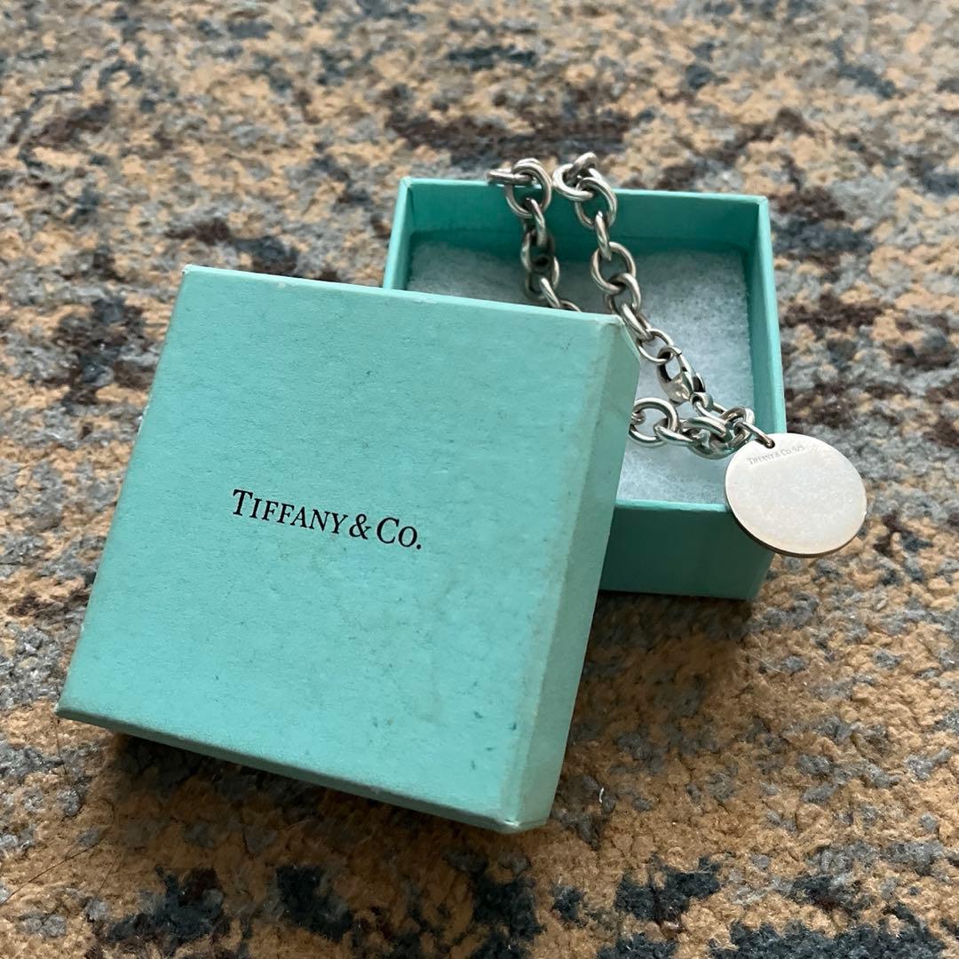 Tiffany リターントゥ ブレスレット シルバー 箱付き ヴィンテージ ティファニー リターントゥ ラウンドタグ ブレスレット シルバー 箱