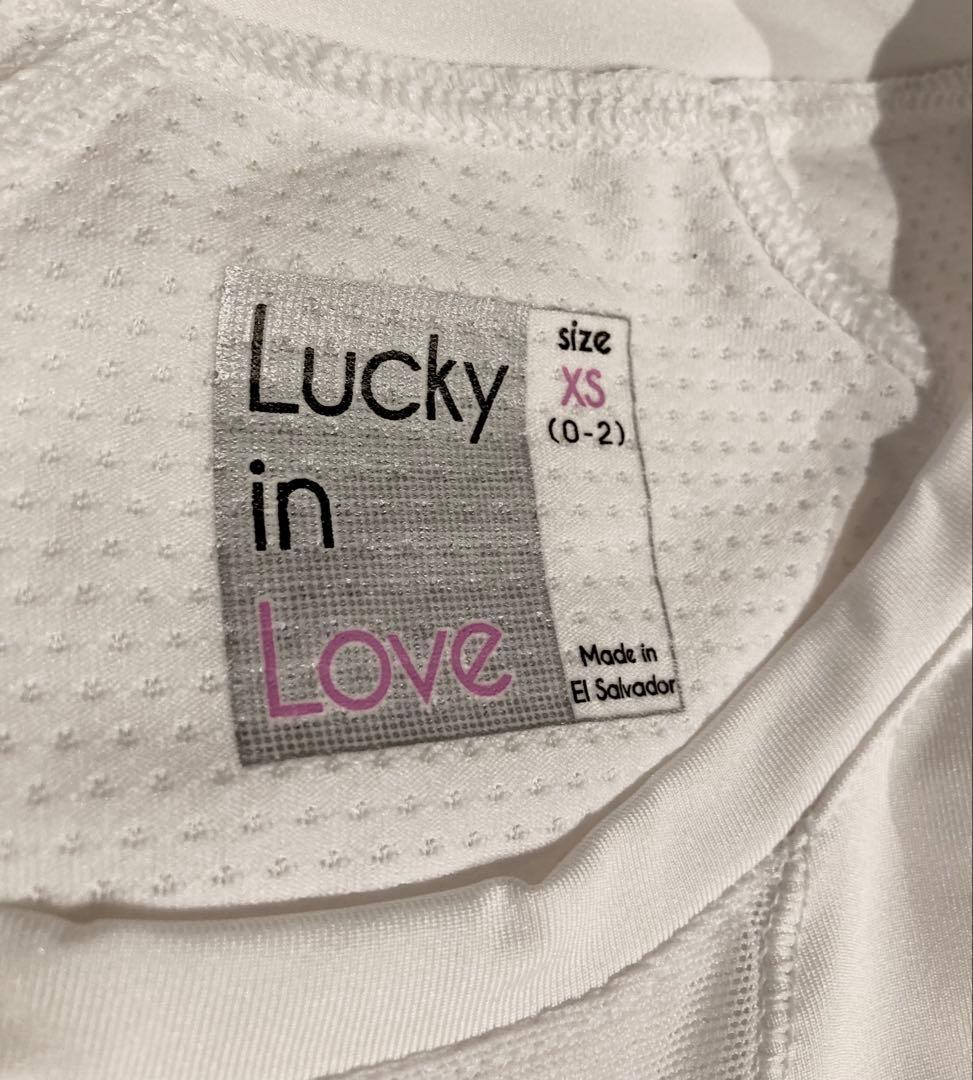 美品 Lucky in Love 海外テニスウェア 長袖 メッシュ UV 速乾性
