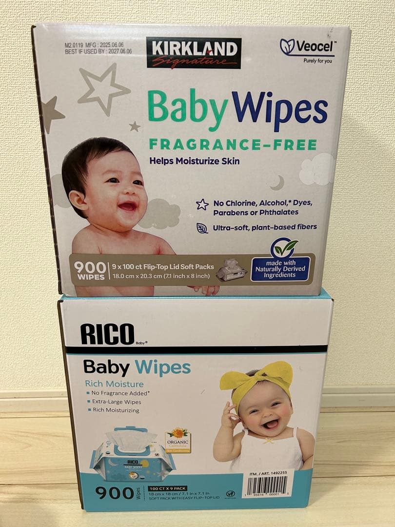 コストコ 赤ちゃん用 おしりふき 使い比べ超お得セット！900枚+900枚 KIRKLAND signature（カークランドシグネチャー） コストコ ベビー