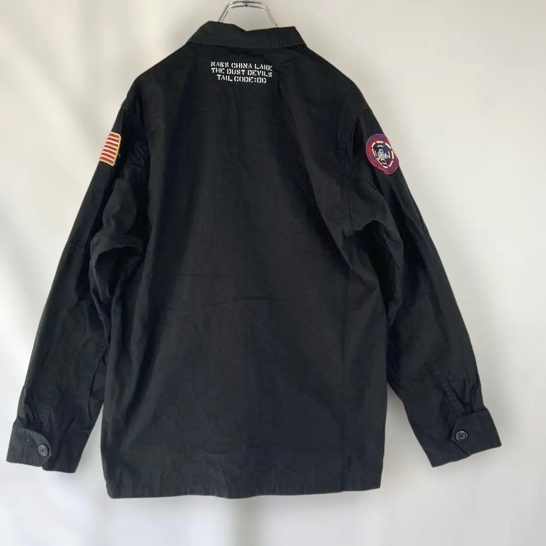 AVIREX U.S.NAVY ミリタリージャケット M 刺繍ワッペン - メルカリ