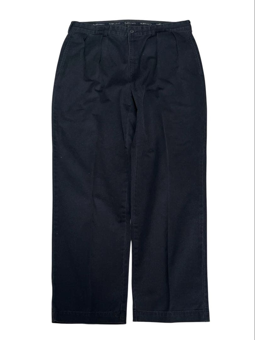 古着 00's 90's ラルフローレン チノパン ポロチノ ツータック 黒