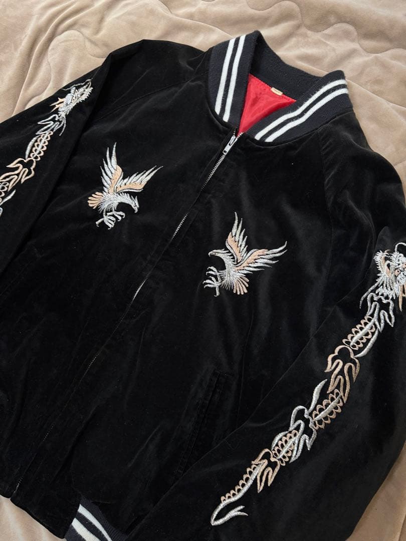 日本製 90s 別珍 vintage 鷲 龍 日本限定 スカジャン unisex - メルカリ