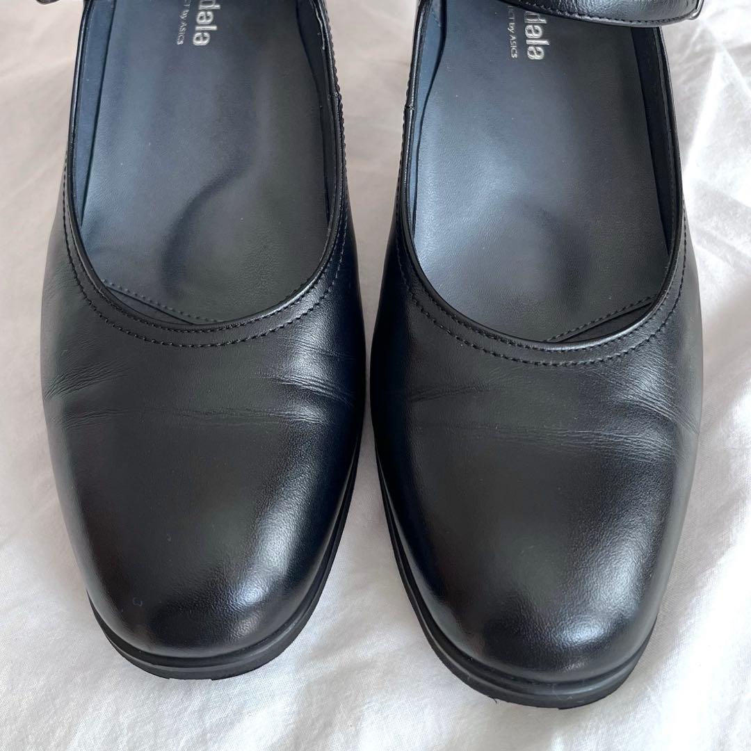 asics walking ペダラ　ストラップパンプス　ブラック 22.5EE