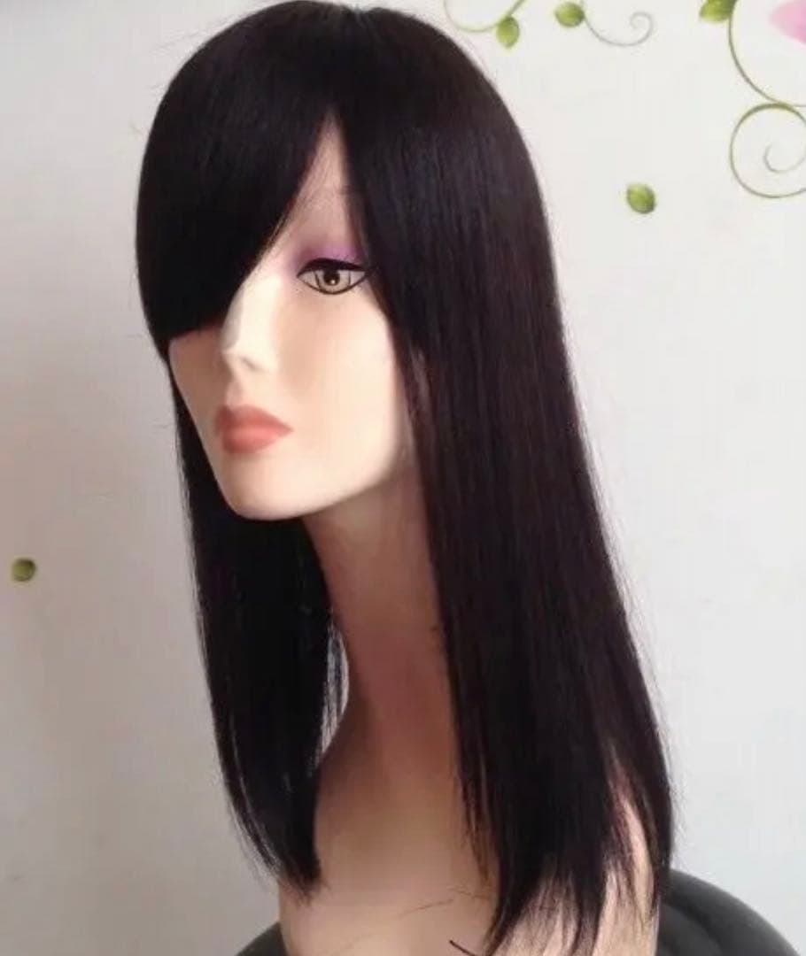 ゆん様☆人毛100%☆部分ウィッグ　かつら 白髪隠しW45 楽天市場】人毛100% 白髪隠しウィッグ ロング ST-102 部分ウィッグ