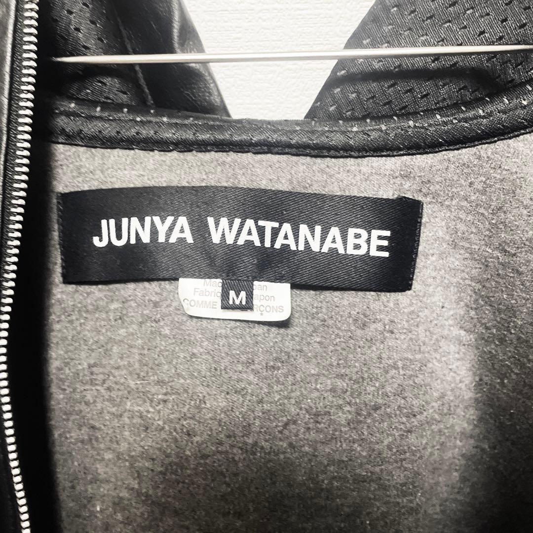 ジュンヤワタナベ コムデギャルソン フェイクレザー フーディショート