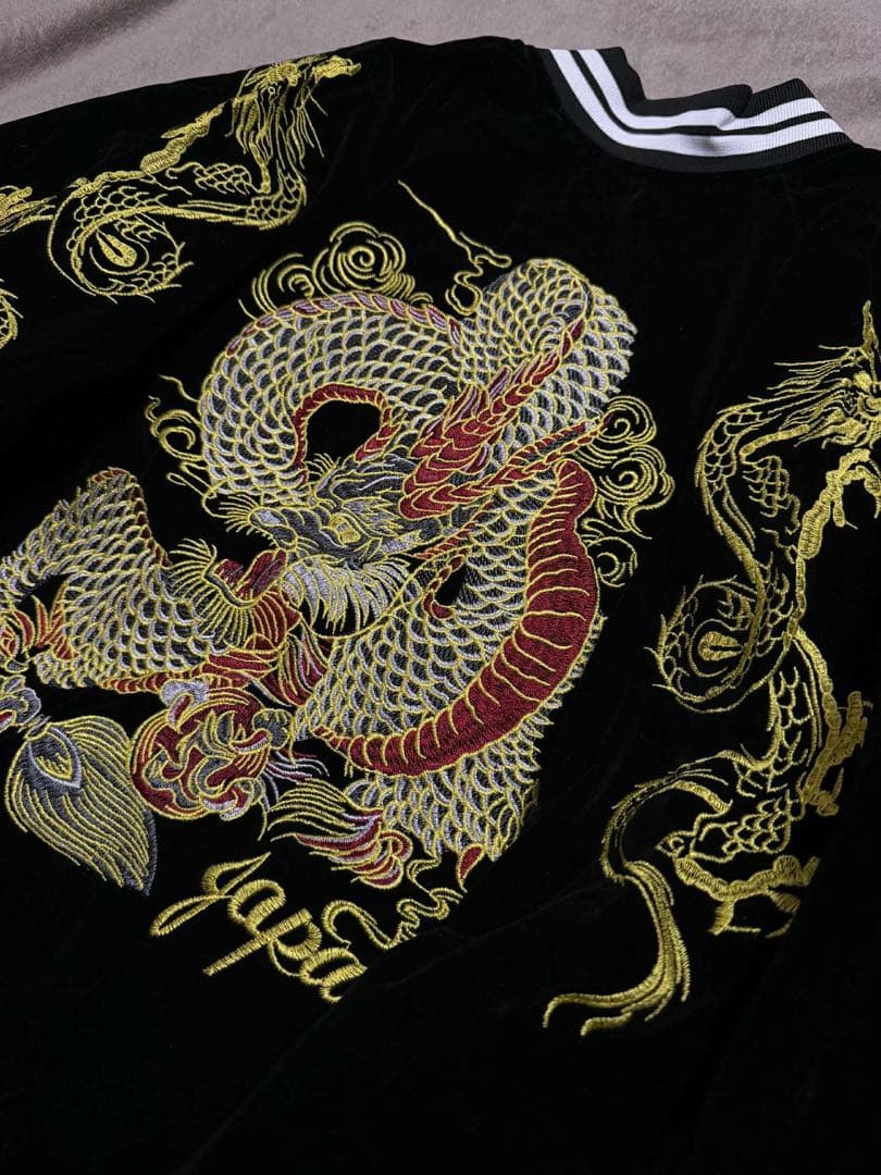 別珍 未使用 MOON EYES 龍 日本限定 スカジャン unisex 美品 - メルカリ