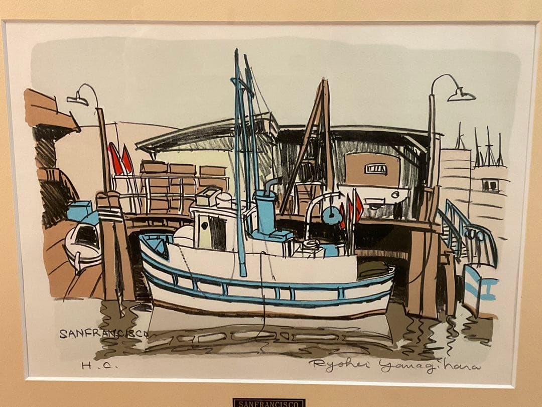 オレンジ梟さま専用 柳原良平「SANFRANCISCO 」リトグラフ直筆サイン有