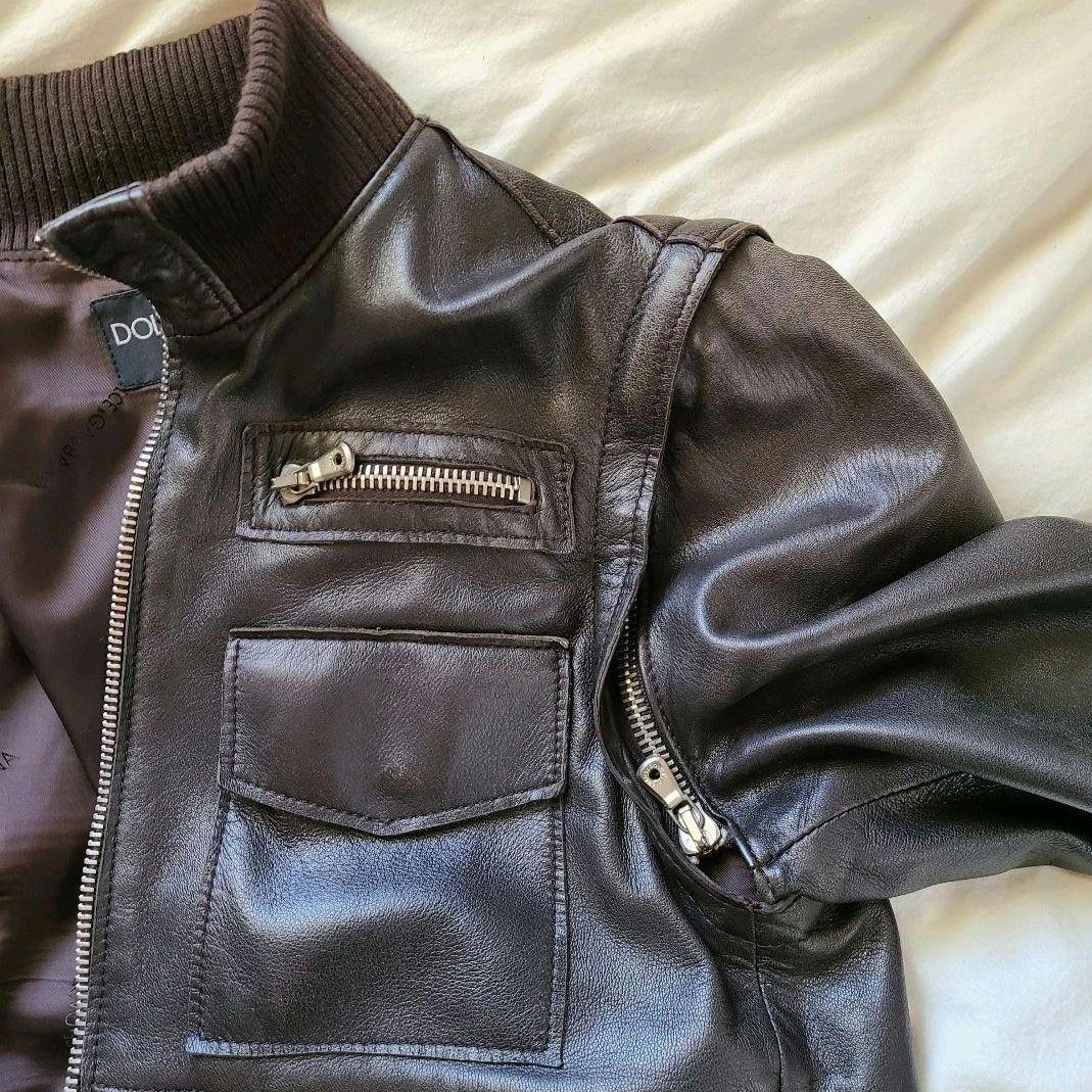 DOLCE&GABBANA ドルガバ レザー ライダースジャケット 44 美品 - メルカリ