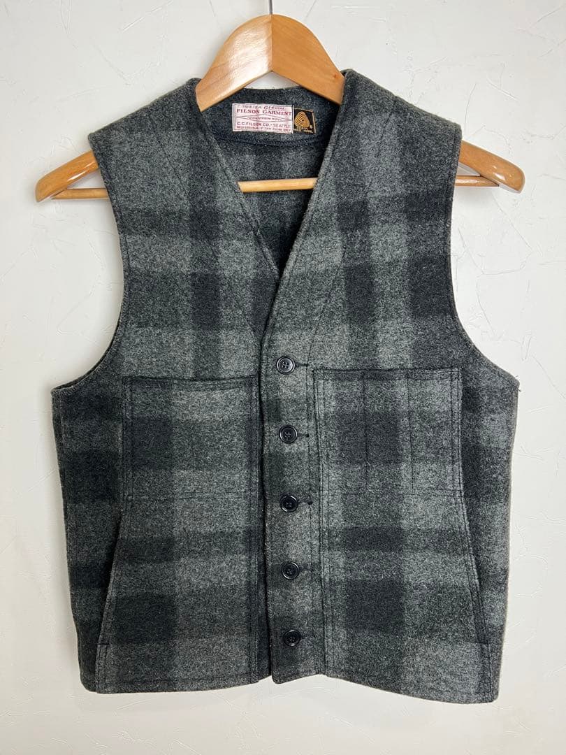 70's〜80's 極美品 USA製 フィルソン マッキノーベスト マッキーノ FILSON（フィルソン） マッキーノ ウール ベスト ソリッドカラー