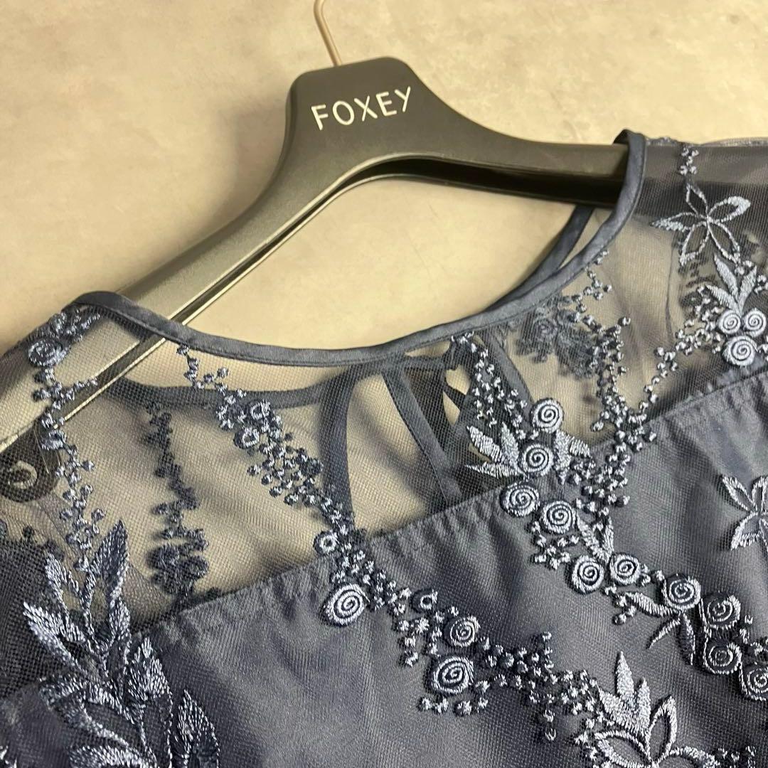 新品】ハレモード 総レースドレス 紺 LL 大きいサイズ ワンピース 結婚