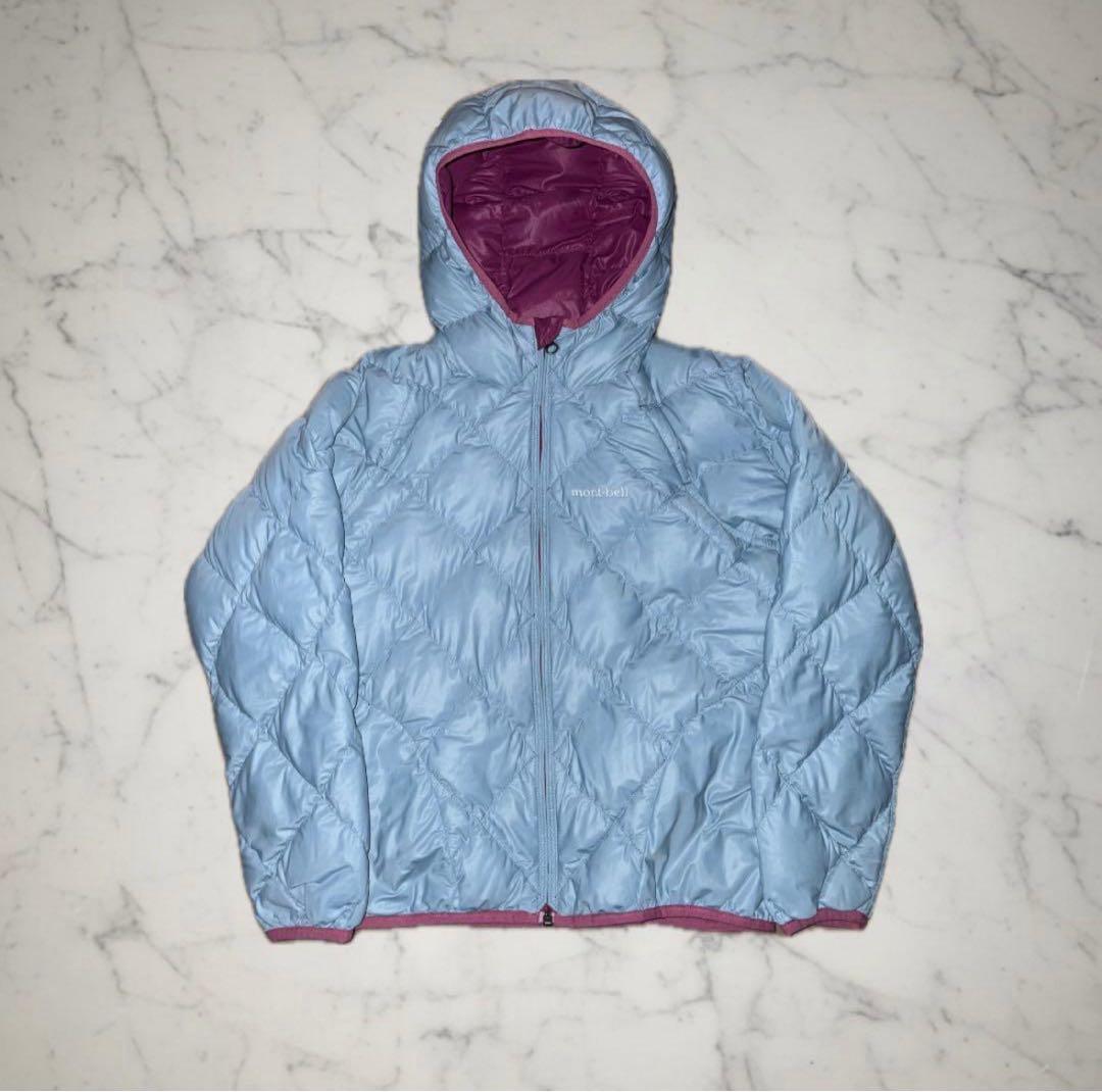 mont-bell ダウンジャケット キルティング　リバーシブル　水色/紫　光沢 mont-bell モンベル＞ キルティングダウンジャケット Men's | 中古