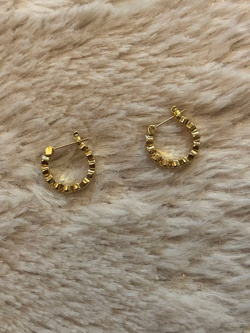 K18刻印　フープピアス ポストのみ18金 フープピアス メンズ レディース 1,6mm×25mm K18 18K