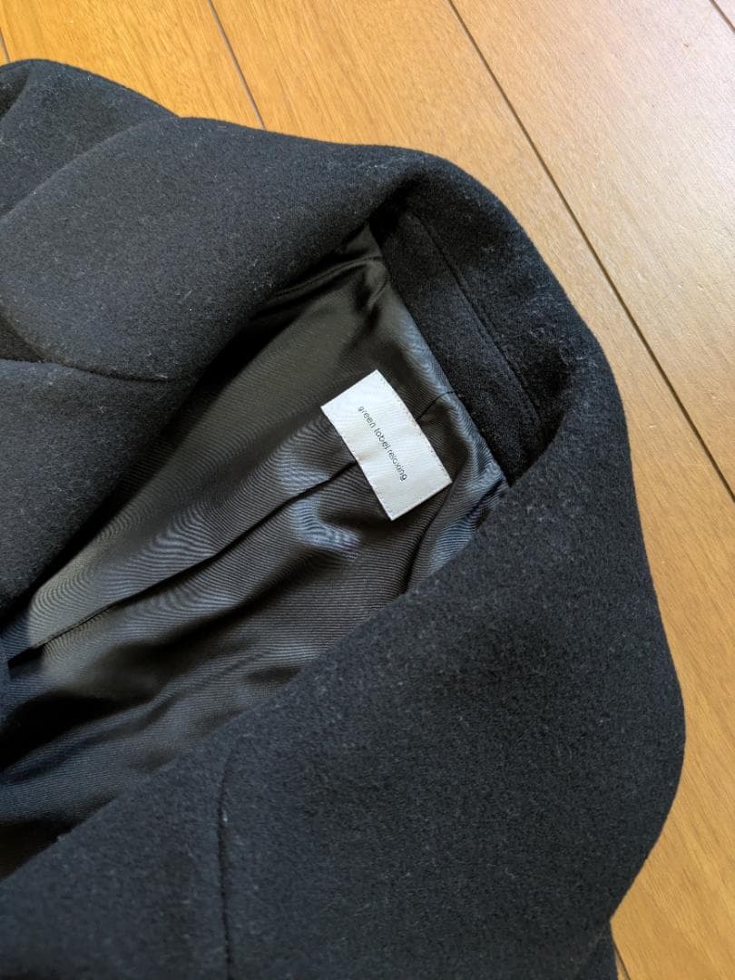 ダブルテーラードコート ブラック グリーンレーベルリラクシング