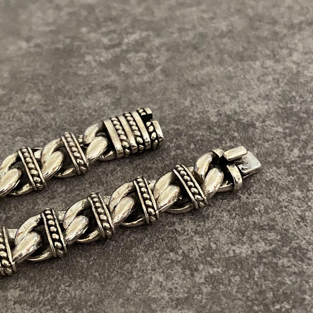 メキシカンジュエリー シルバー ブレスレット 喜平 ケーブル