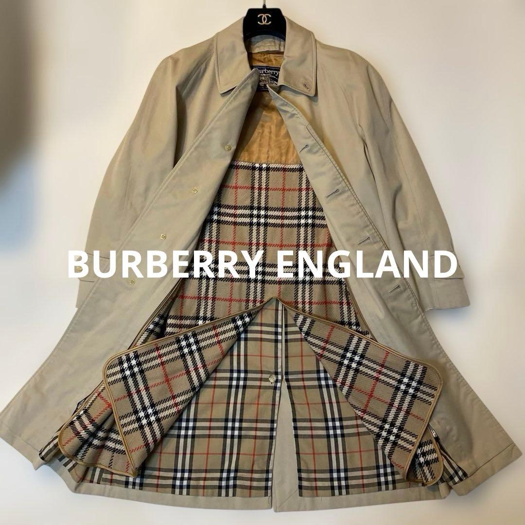 極美品BURBERRY VINTAGE ノバチェックステンカラーコート ライナー バーバリー ステンカラーコート ライナー ノバチェック S ベージュ