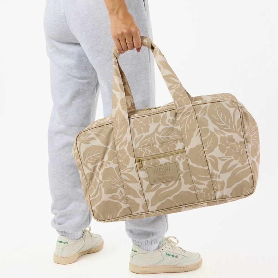 店舗完売品】アロハコレクション ベージュ ハイビスカス ボストン