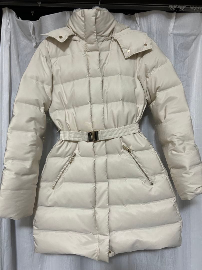 zara WIND PROTECTION セミロング丈フード付きダウンジャケット - メルカリ