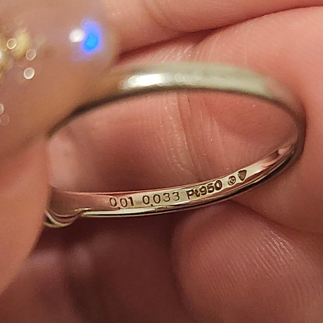 Pt950 ダイヤ0.01ct 結婚指輪 16号 ガラ オカチマチ - メルカリ