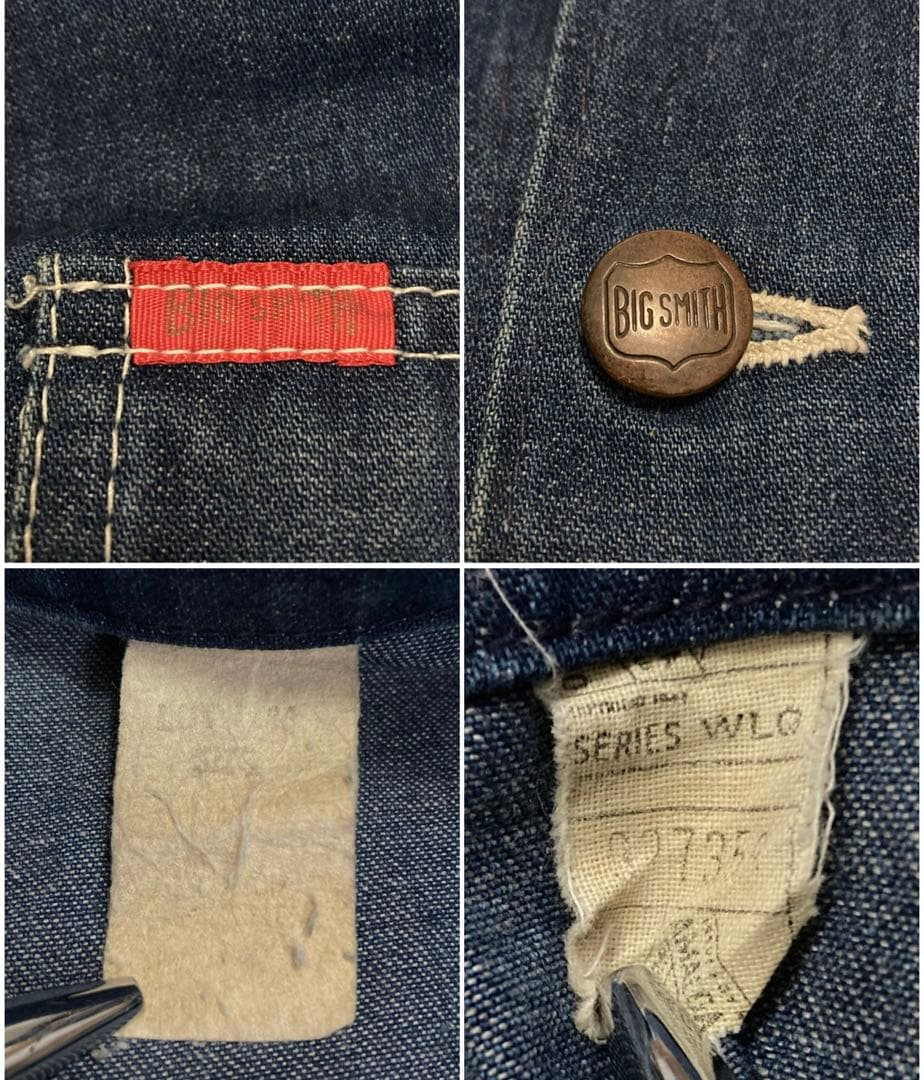 BIG SMITH 60-70s USA製 デニムカバーオール デニムジャケット - メルカリ