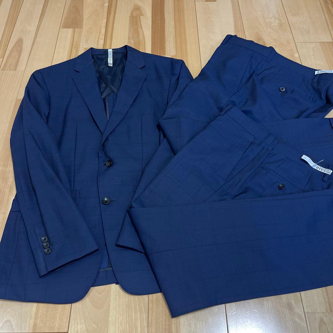 スーツセレクト A5サイズ ネイビービジネススーツジャケット3点セット
