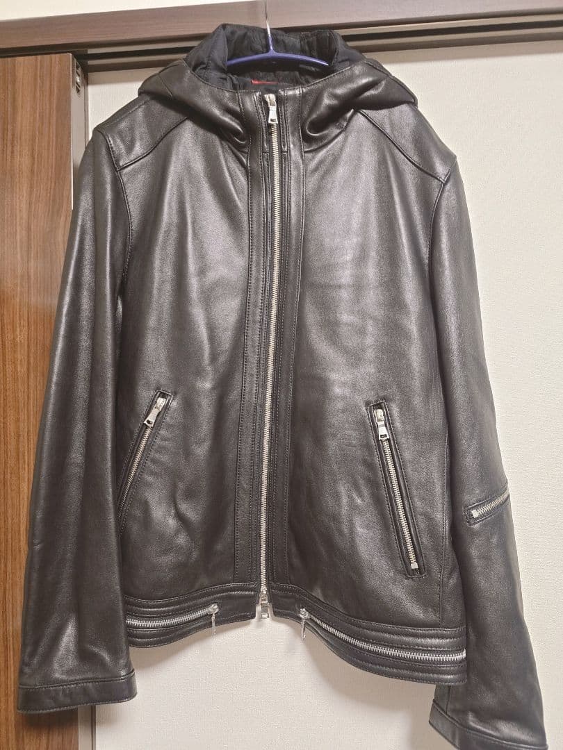 LOVELESS フード付きレザージャケット サイズ2 レザーナビゲータージャケット(ブルゾン)｜LOVELESS(ラブレス)の