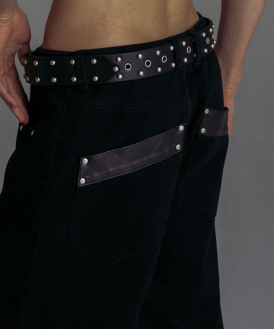 jentlouis Leather Studded Belt Free size - メルカリ