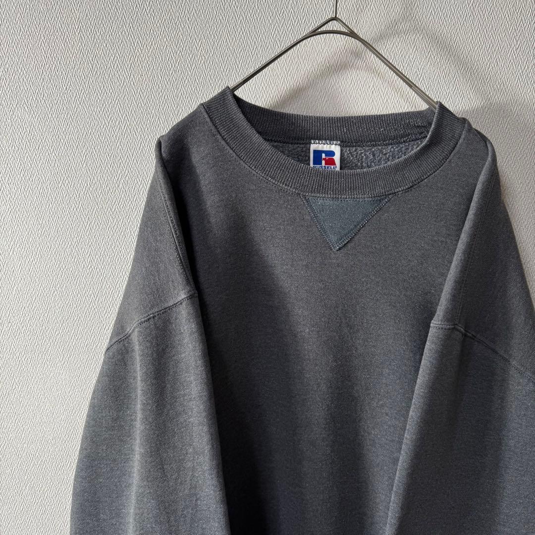 ダ*ム様 超激レア ツートン 90s USA製 RUSSELL plain 無地 90s USA製 Russell ツートンカラー 無地 スウェット | mieux used clothing