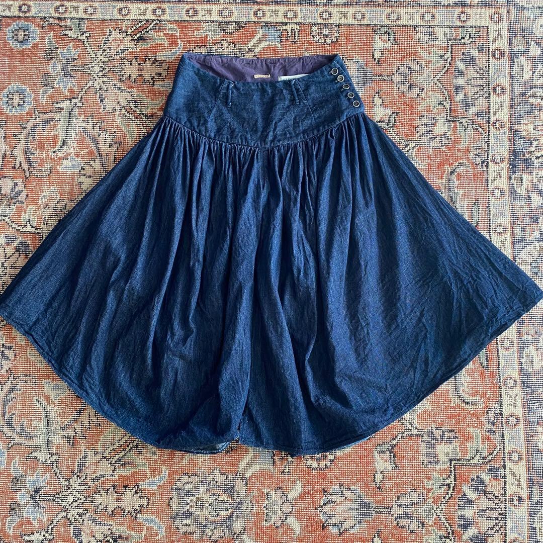 キャピタルアミッシュパンツ デニムS Shoowtime（ショウタイム） ジーンズ ケミカルウォッシュワイドデニム