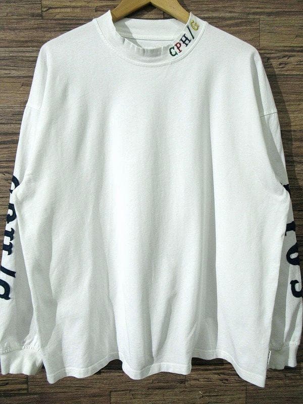 XL 25AW キャプテンズヘルム ゴルフ 長袖 モックネック Tシャツ 白/紺