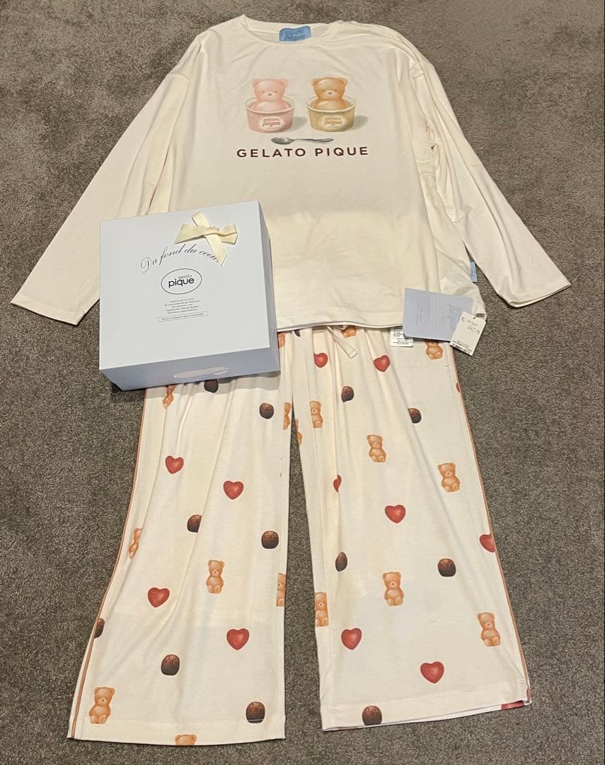 ☆新品タグつき☆ ジェラートピケ　ルームウェア　セット　バレンタインコレクション ジェラート ピケ】バレンタインコレクションが登場♡大切な人への