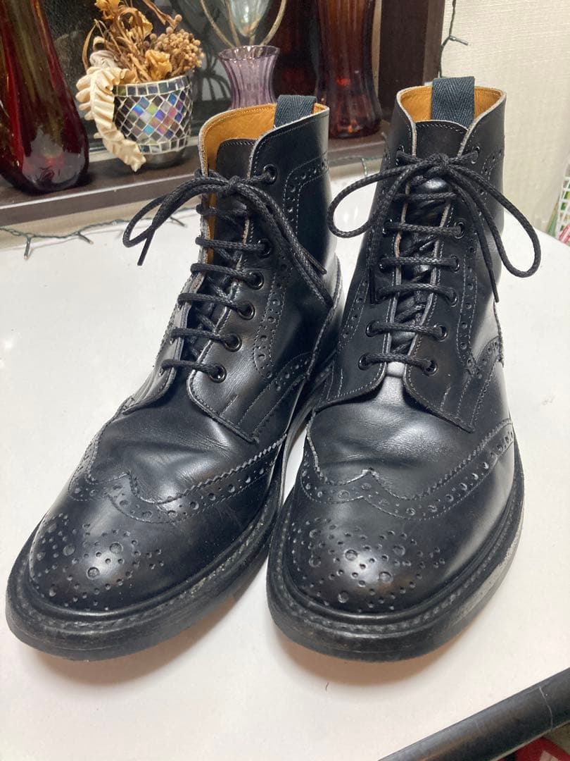ク*ン様 トリッカーズ　M2508 カントリーブーツ　ブラックレザーハイカットブ Tricker's（トリッカーズ） 【SALE】【並行輸入品】トリッカーズ